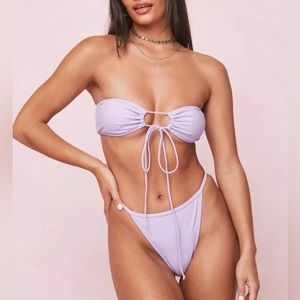 NASTYGAL Strappy High Leg Bikini Top and Bottom